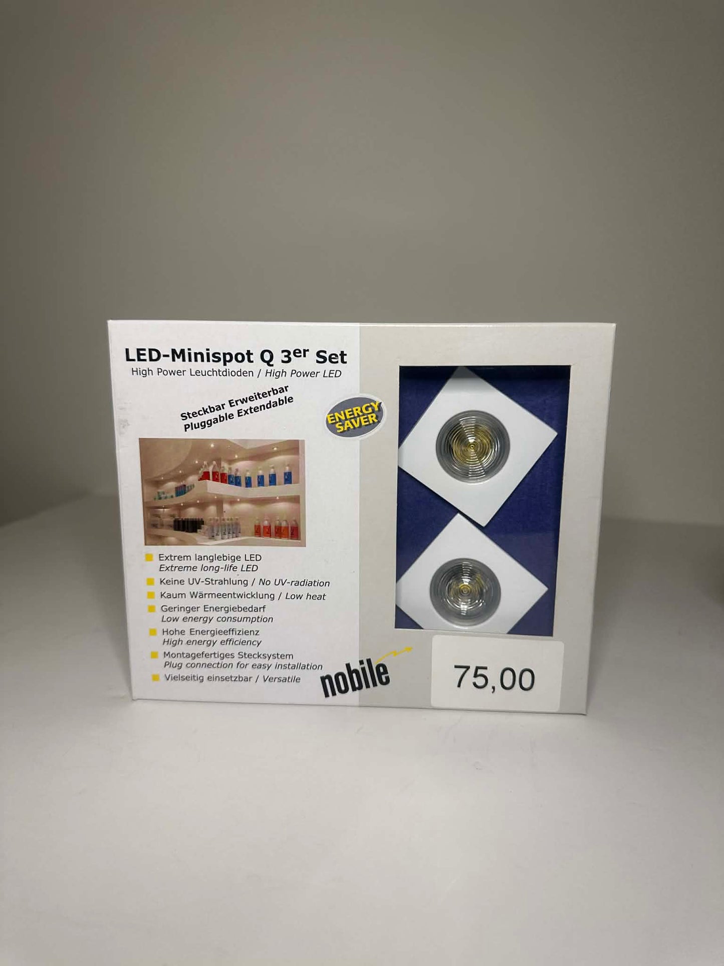 LED Minispot Q 3 stk indbygningsspots